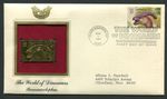 USA FDC 1997 GOLD REPLICA DINOSAURS DINOSAUR DINOSAUR RARE!! h1484