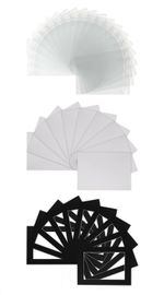Photo Picture Mounts - Frame Mount - Various Sizes + Backs, Bags -  Black 