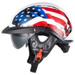 Vcoros Half Helmets Motorcycle Vhf04 Open Face Sun Visor Quick Release Buckle