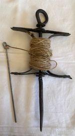 Vintage Hand Forged Garden Line & Pin