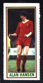 Topps Footballers Blue Back (1980-81) Alan Hansen Liverpool No. 47