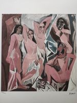 Pablo Picasso Signed - Les Demoiselles d'Avignon - Certificate SPADEM Paris