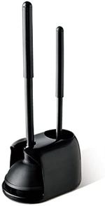 Eyliden 2-in-1 Toilet Plunger & Brush Set Tools Nylon Bristles Shatter Resistant