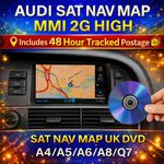 Audi A5/A6/A7/A8/Q7 MMI 2G High Navigation DVD | Europe Map  Worldwide Post