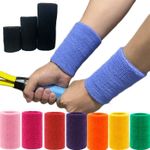 Terry Sports Wristbands Sweat Bands Tennis Gym Fitness Workout Pair