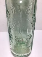 Superb 10oz CHURCH PICTORIAL Old COVENTRY Victorian Codd Bottle