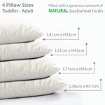 Organic Buckwheat Husk Pillow in 100% Unbleached Cotton - Biodegradable