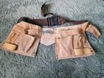 Tool Belt Leather Unbranded With Tape Holder