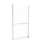 Freestanding Shop Screen Full Length Clear Partition 6ft Office Divider