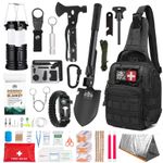 Monterra Survival Kit, First Aid, 214 Pcs, Emergency Gear and Supplies, Camping.