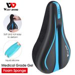 WEST BIKING Soft Breathable Waterproof Bike Bicycle Gel Sponge Seat Saddle Cover
