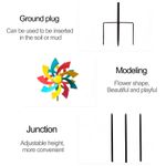 Outdoor Garden Courtyard Colorful Windmill Rustic Plug-In Decorative Ornament
