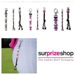 Surprizeshop Beaded Golf Score Counter - Silver, Pink or Aqua Crystal Bead.