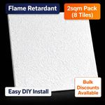  Polystyrene Ceiling Tiles Panels Cover Artex Hide Cracks 50cm x 50cm No Plaster