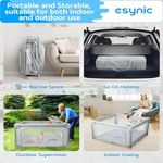 eSynic 150X150cm Large Baby Playpen with Removable Mat for Indoor Outdoor