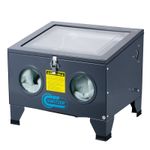 Sand Blaster 90L Heavy Duty Shot Blasting Cabinet Grit Bead LED Light Workshop