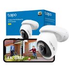 Tapo TC46 4K 8MP Security Camera Outdoor Wired,Starlight Colour Night Outdoor