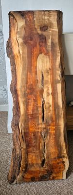 Stunning Air Dried Yew Live Edge Slab Character Grain  Furniture Resin