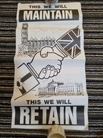 Original Vintage Loyalist Ulster Poster Northern Ireland Troubles Stormont Rare