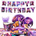 KPOP Party Decoration Birthday Party Tableware Plates Supplies Set Kids Fun