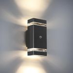 Dusk Till Dawn Outdoor Wall Light, Waterproof Outdoor Light Mains Powered, up an