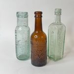 A Collection Of 3 Vintage Glass Bottles