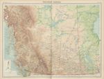 Western Canada. British Columbia Alberta Saskatchewan. THE TIMES 1922 old map