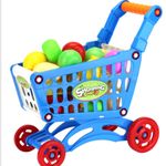 Kids Shopping Tolley Set Childrens Activity Play  Plastic Food