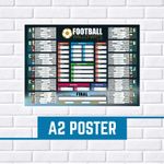 World Cup 2026 Wall Chart Poster – A2 Size, Stadiums, UK Dates and Times (BST)