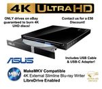ASUS SBW-06D2X-U External 4K UHD Blu-ray Burner FLASHED MakeMKV LibreDrive