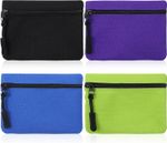 4 Pcs Small Zip Purse Small Cloth Pouch, Oxford Small Pouch with Zip, Simple St