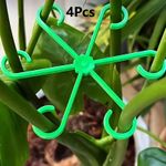4-Pack Plant Support Stakes - Adjustable Anti-Toppling Flower Stand for Hydropon