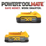 Dewalt Powerstack Battery TwinPack DCBP518 5.0ah Battery & 1.7ah Battery DCBP034
