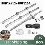 SFU1204 Ballscrew BK/BF10+SBR12/SBR16 Linear Rail 300mm-1500mm 3D Printer Set UK