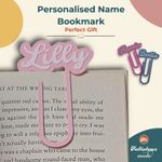 Custom Name Bookmark Personalised Gift for Book Lovers Readers Teachers Kids