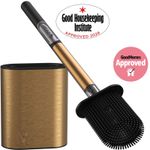 MooStar Toilet Brush, Soap Dispensing Silicone Luxury Toilet Brush COPPER