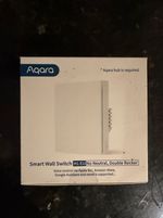 Aqara smart wall switch H1 EU No neutral, double rocker - pack of two