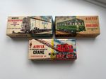 3 x Airfix Series 2 Constructed Kits  Crane, Refrigerator Van, Railbus - Vintage