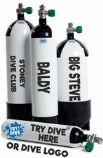 Scuba Diving Cylinder Decals Scuba Tank Sticker Stand Out at Depth Personalised