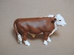 Schleich 2008 Hereford retired Bull cow farm animal toy Cattle White brown rare
