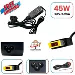 GENUINE LENOVO LAPTOP CHARGER RECTANGLE TIP 20V-2.25A 45W WITH POWER LEAD