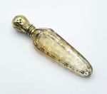 FRENCH SILVER GILT TOP SCENT BOTTLE c1850
