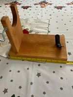 Small Wooden Ham Stand Holder w/ Metal Clamp, Non-Slip Base, Freestanding