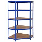 Corner Racking/Shelving Bays 5 Tier Heavy Duty Garage Storage Racks 