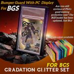 For BGS Slab 35pt Bumper Guard Gradient TPU Bumper PC Protector Graded Card Case