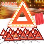 Lots 15X Car Emergency Warning Triangles Reflective Roadside Safety Triangle Kit