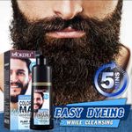 Instant Men Black Beard Hair Dye Color Shampoo Permanent Darkening Hair Coloring