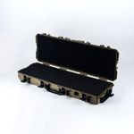 Large Wheeled Airsoft Rifle Hard Gun Case (Wave and pick and pluck) Olive Green