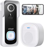 ieGeek Doorbell Camera Wireless No Monthly Fee, 2K HD Video Doorbell with Chime
