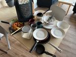 Student kitchen starter set - pans plates mugs used